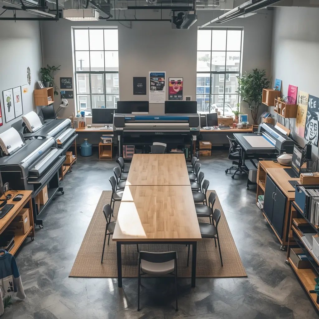 Our printing studio workspace